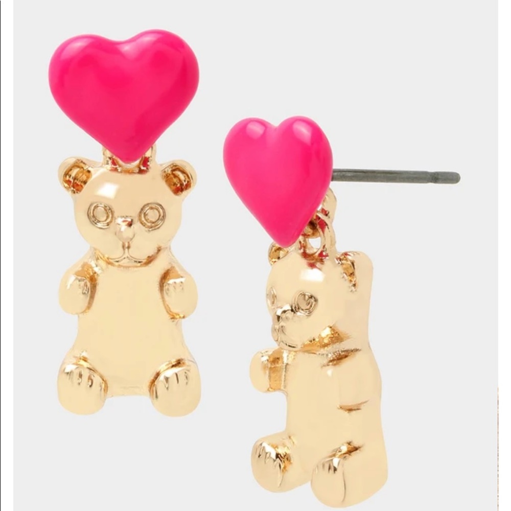 New Betsey Johnson NOSTALGIC POP BEAR  EARRINGS